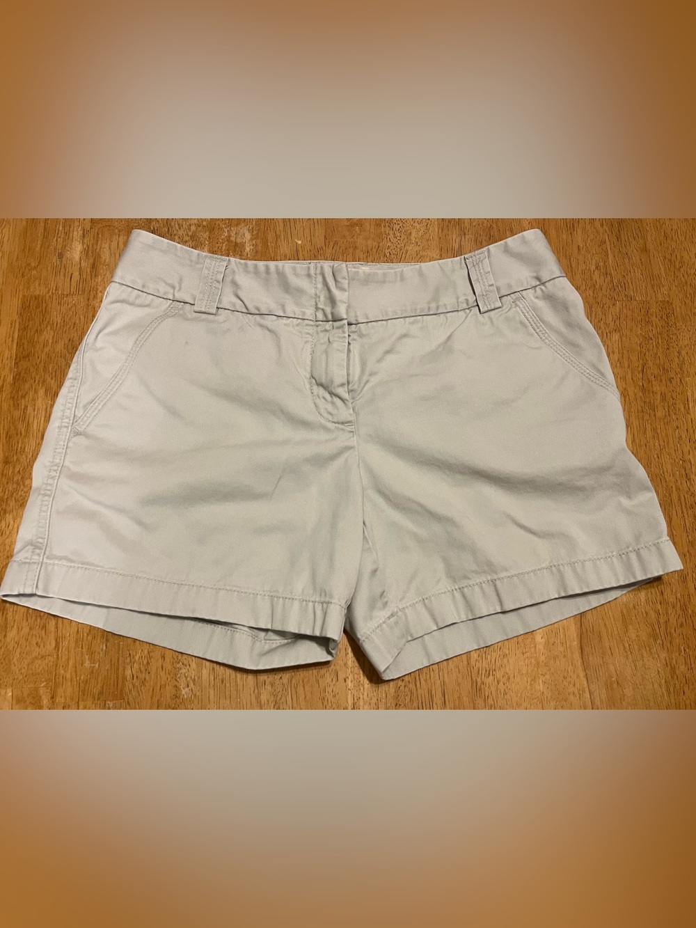 Vintage J.Crew City Fit Twill Chino Shorts Size 6 light khaki
